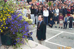 recueillement à Gourin le 14 septembre 2001