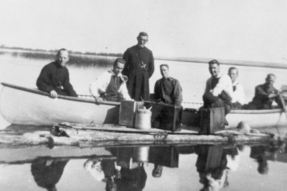 missionnaires oblats sur la lac la biche