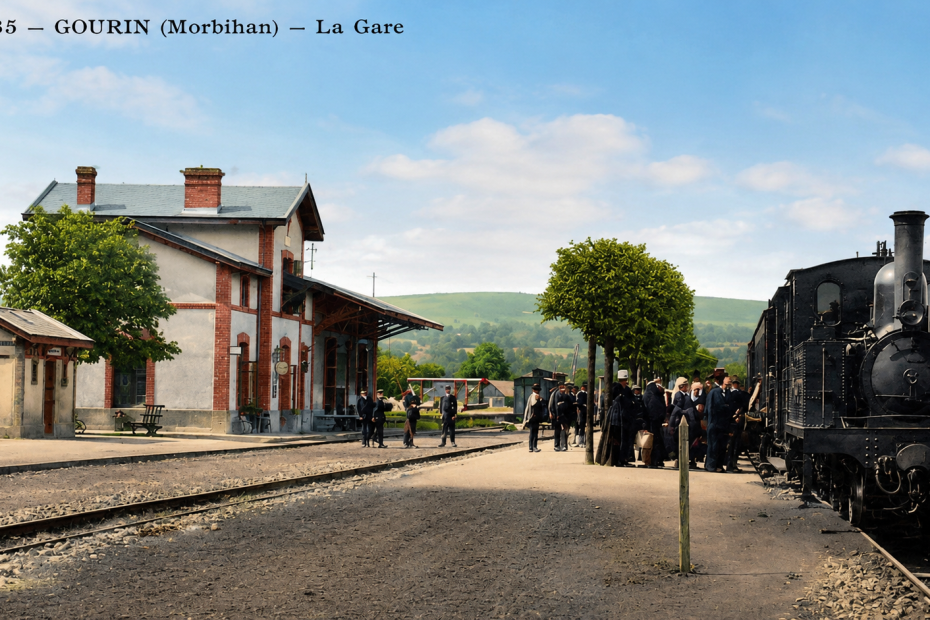 gare de Gourin colorée