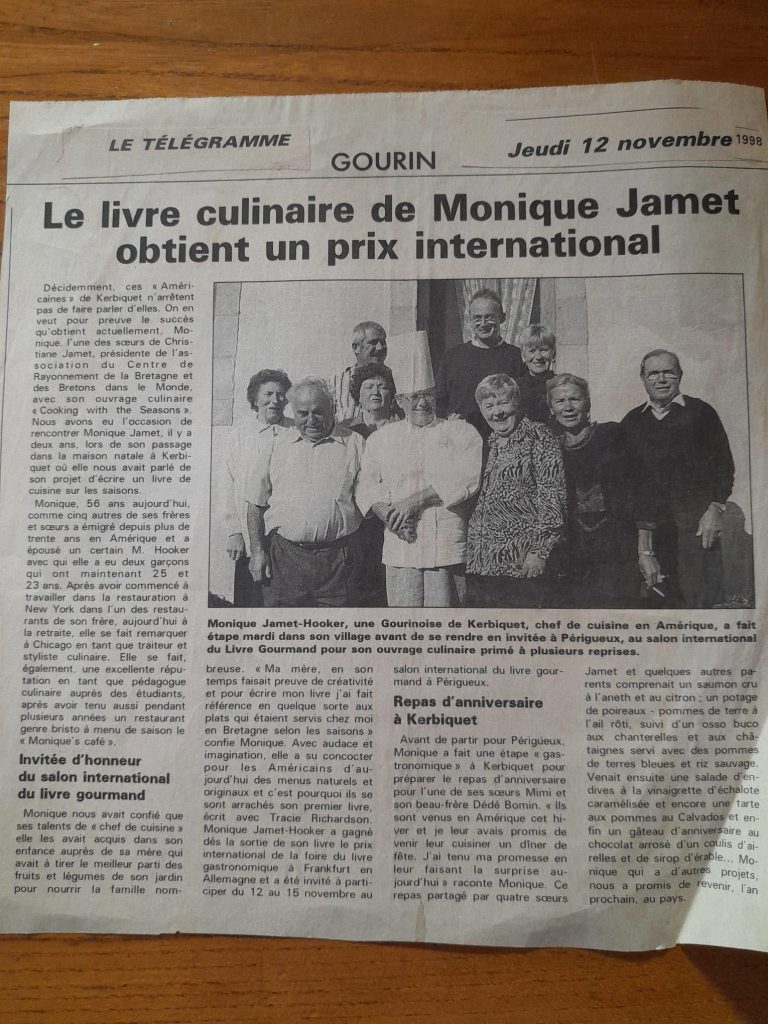 Monique Jamet Cooking with the season