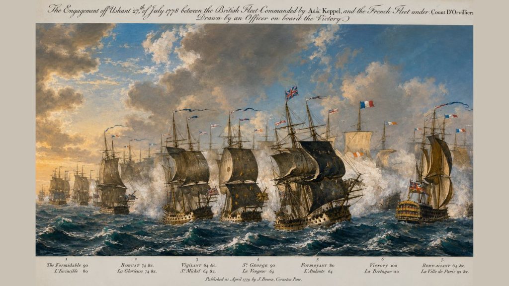 la bataille d'Ouessant, Indépendance des Etats-Unis